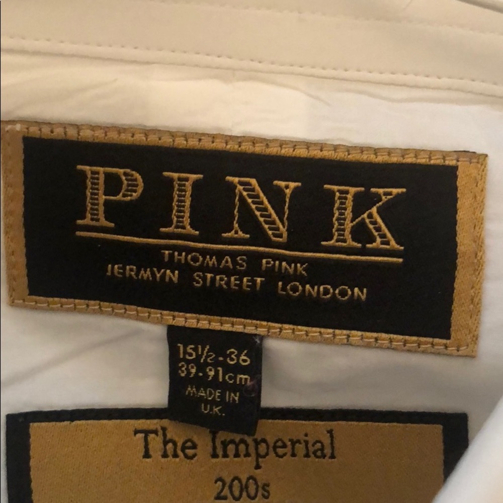 Mens Thomas pink imperial 200 fine cotton shirt